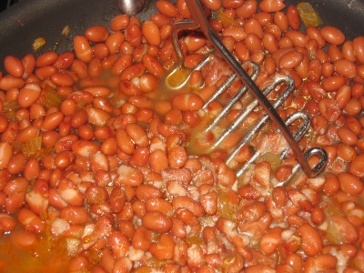 Mashing o' the refried beans